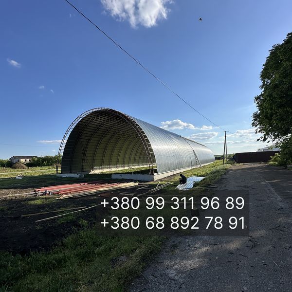 Ангар 18х60 (1080 м&sup2;) для зерна під ключ &uarr;9м від 2400 грн/м2 АA1860 фото