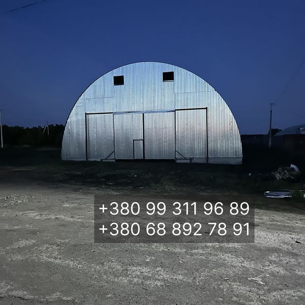 Ангар 18х60 (1080 м&sup2;) для зерна під ключ &uarr;9м від 2400 грн/м2 АA1860 фото