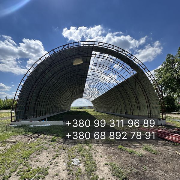 Ангар 18х60 (1080 м&sup2;) для зерна під ключ &uarr;9м від 2400 грн/м2 АA1860 фото