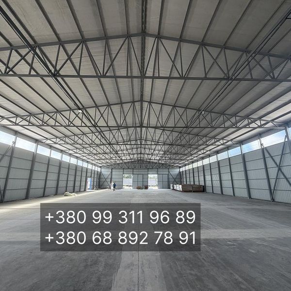 Ангар 24х102 (2448 м&sup2;) &uarr;6,5м під ключ - ціна ангару 2900 грн/м2 П24102 фото