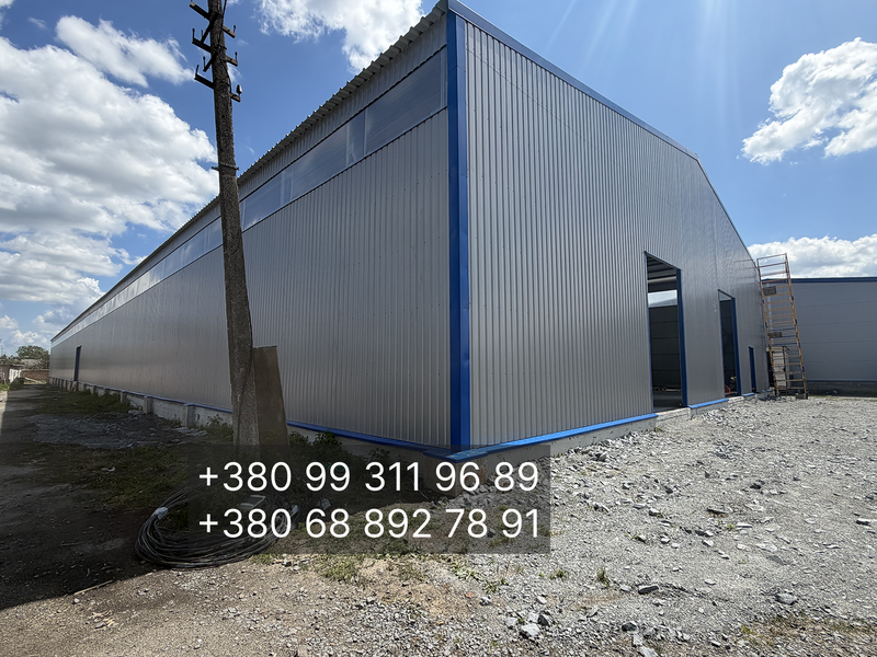 Ангар 24х102 (2448 м&sup2;) &uarr;6,5м під ключ - ціна ангару 2900 грн/м2 П24102 фото