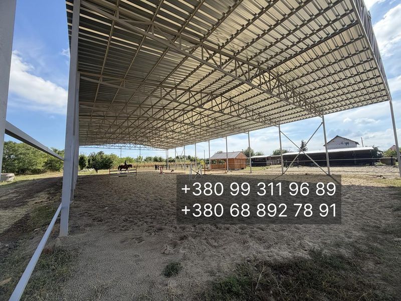 Навіс для коней 18х36(648 м&sup2;) під ключ від 2150 грн/м2 Н1836 фото